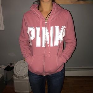 PINK zip-up sweatshirt